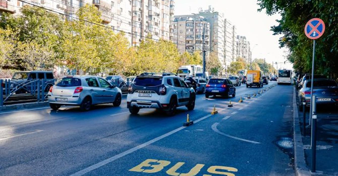 Două noi benzi unice pentru autobuze în București. Care este rezultatul și unde urmează să mai fie amenajate
