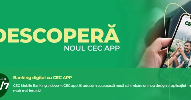 CEC Bank lansează fluxurile online de înrolare a non-clienților și de activare a serviciului de Mobile Banking, direct din aplicația CEC app