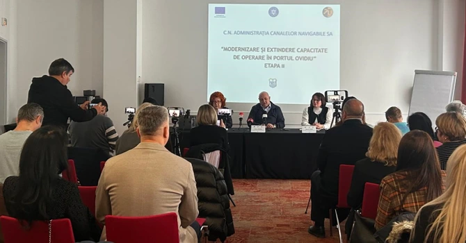 Compania „Administrația   Canalelor   Navigabile” anunță finalizarea etapei II a proiectului de modernizare și extindere a capacității de operare din Portul Ovidiu