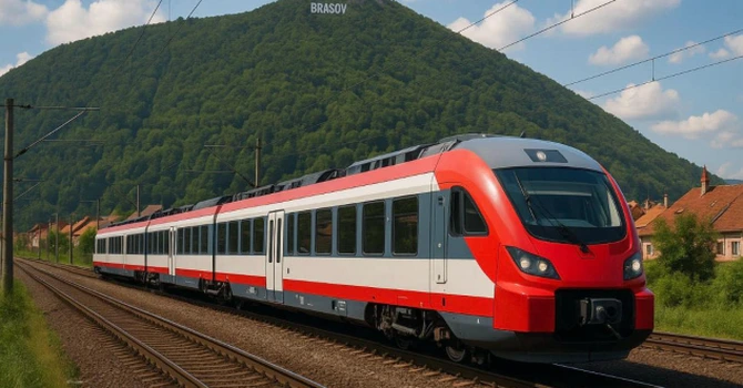 Trenul Metropolitan Brașov: Unde vor circula primele rame pe baterii din România. Varianta de trasee selectată