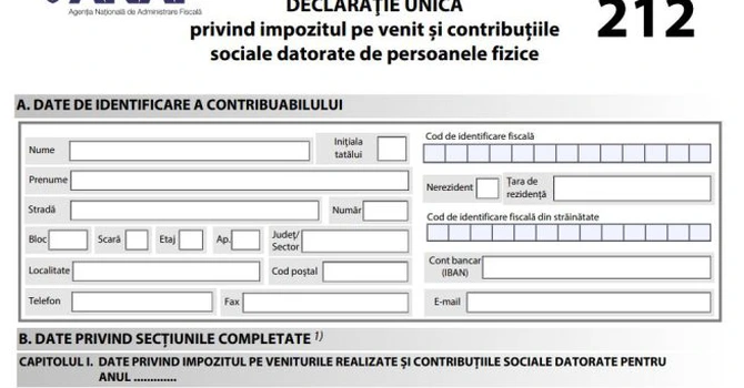 Asigurarea la sănătate a oamenilor fără venituri fiscalizate costă 2.430 de lei în 2026 şi e opţională. Vor plăti 608 lei la momentul asigurării. Model de completare a declaraţiei unice