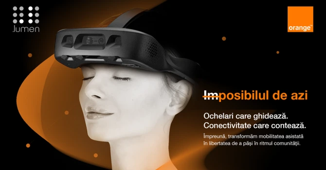 Start-up-ul românesc .lumen și Orange Romania încheie un parteneriat pentru susținerea deplasării independente a persoanelor cu deficiențe de vedere