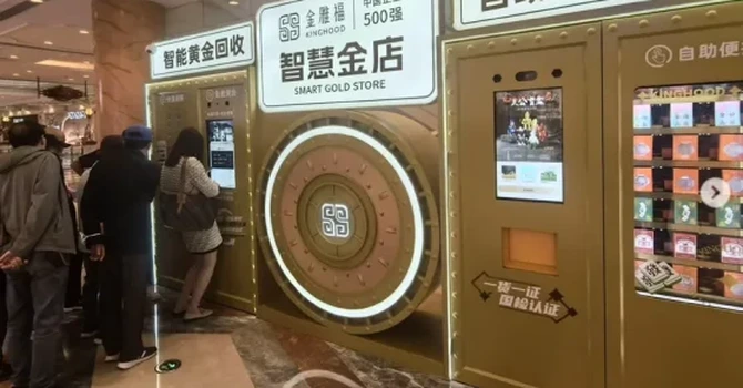 Bancomatul care schimbă bijuteriile în bani. Chinezii fac coadă la automatele care cumpără aur