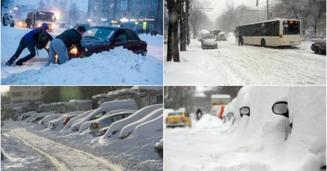 Cod portocaliu şi Cod galben de ninsori şi vânt în Bucureşti şi 25 de judeţe, miercuri