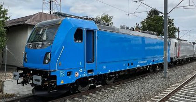 VIDEO Locomotivă Alstom, fabricată pentru România, surprinsă în teste în nordul Germaniei