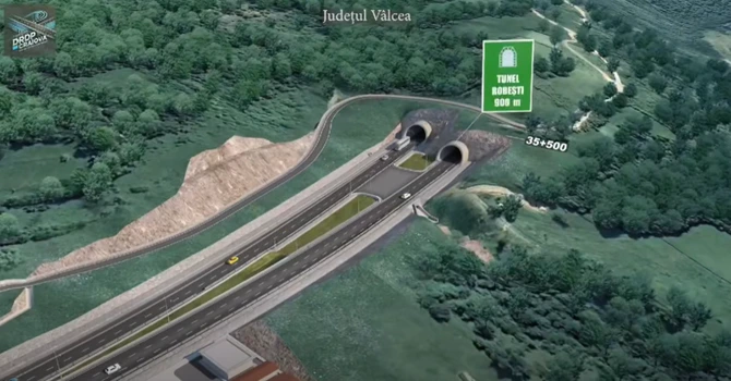 FOTO Autostrada A1 Sibiu – Pitești: Cum va arăta subsecțiunea Lazaret – Cornetu, cu cele mai multe tuneluri