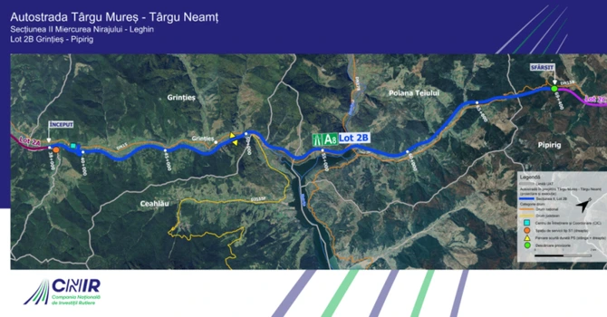 Ministerul transporturilor a alocat aproape 40 de milioane de lei pentru exproprieri pe lotul 2B Grinţieş-Pipirig al Autostrăzii A8