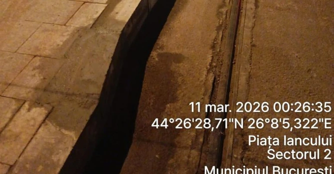 FOTO STB a modificat peronul unei stații pentru a încăpea tramvaiele Imperio introduse pe traseul liniei 5