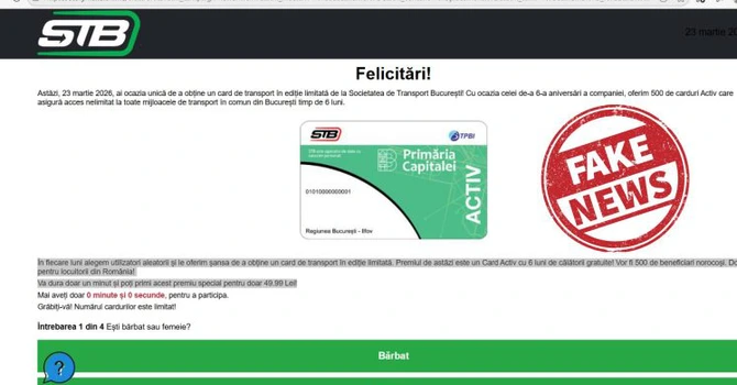 Înșelătorii cu carduri STB. Recomandările societății bucureștene