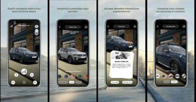 Aplicația de realitate augmentată Dacia AR, actualizată cu întreaga nouă gamă de modele, inclusiv viitorul Striker