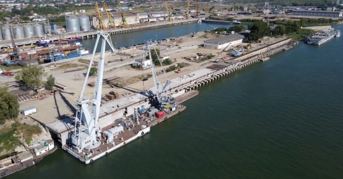 FOTO Portul Brăila: Au fost finalizate lucrările de peste 126 milioane de lei pentru modernizarea infrastructurii portuare