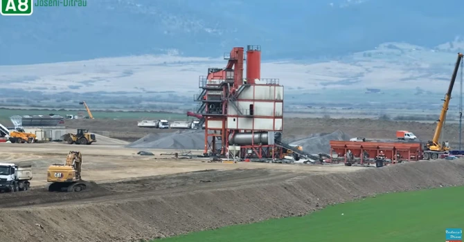 VIDEO Autostrada Unirii A8: Cum arată organizarea de șantier a celui mai nou constructor român de autostrăzi