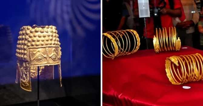 Coiful de la Coţofeneşti şi cele două brăţări dacice recuperate vor fi prezentate marţi seară la Muzeul Naţional de Istorie