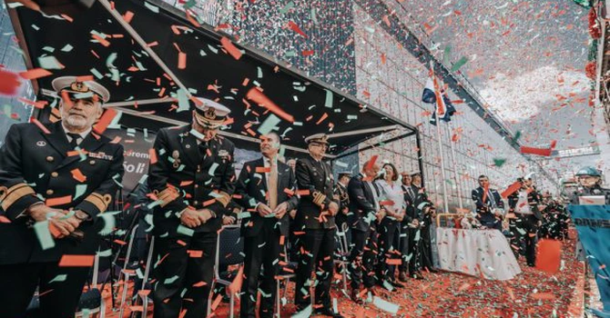 Damen Galați lansează la apă nava NRP „D. João II” pentru Marina Portugheză