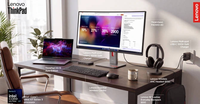 Monitorul a devenit centrul biroului meu. Cum m-a ajutat ecosistemul Lenovo Think să lucrez mai organizat, indiferent unde mă aflu