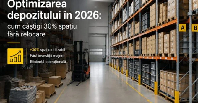 Optimizarea depozitului în 2026: cum câștigi 30% spațiu fără relocare