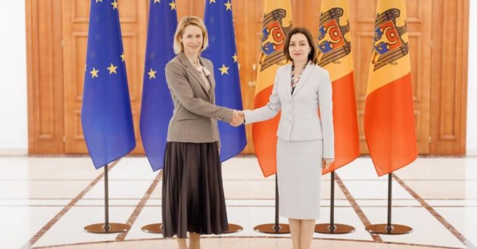 Șefa diplomației UE Kaja Kallas, aflată în vizită la Chișinău, promite dublarea finanțării acordate Republicii Moldova prin Instrumentul European pentru Pace