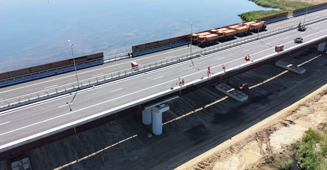 VIDEO Autostrada Bucureștiului A0: Teste de rezistență la podul lui Umbrărescu peste Lacul Cernica