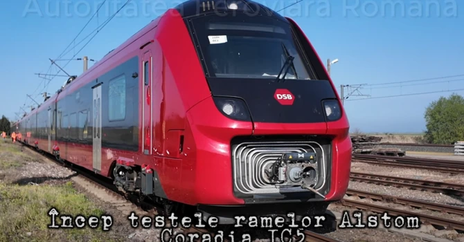 FOTO Au început testele la Făurei pentru trenurile Alstom IC5, fabricate pentru Danemarca