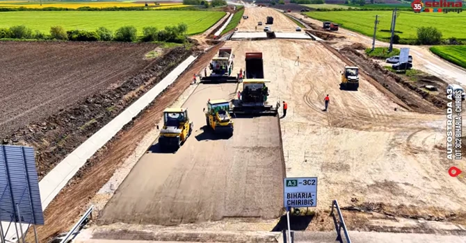 VIDEO Autostrada Transilvania: Selina lucrează cu peste 430 de muncitori pe lotul Chiribiș – Biharia, ajuns la 42%