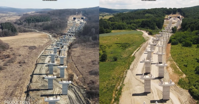 VIDEO Autostrada A1 Lugoj – Deva: Cum au evoluat lucrările la secțiunea „tunelurilor urșilor” în ultimele trei luni