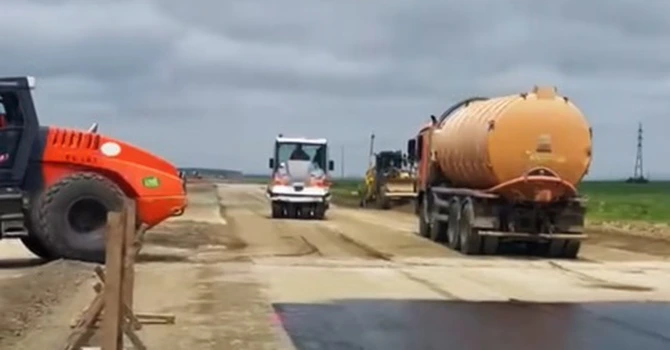 VIDEO Primul tronson de autostradă din județul Iași, pregătit pentru asfaltare