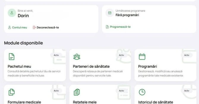 Lista datelor pe care pacienţii le pot vedea acum în portalul e-sănătatea mea dacă şi-au făcut deja cont online