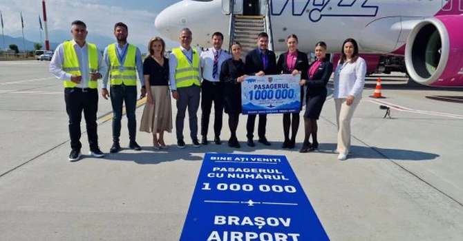 Aeroportul Brașov-Ghimbav a ajuns la pasagerul cu numărul 1 milion