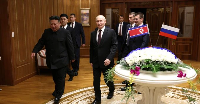 Putin spune că Rusia și Coreea de Nord îşi coordonează eforturile pentru a asigura securitatea şi stabilitatea regională, într-un mesaj transmis către Kim Jong-un