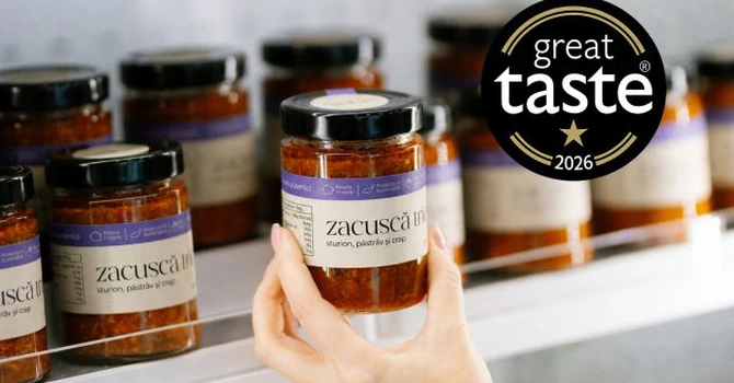 Prima zacuscă din România premiată Great Taste. Este un brand produs în județul Bacău, în loturi mici, de familia Rusu