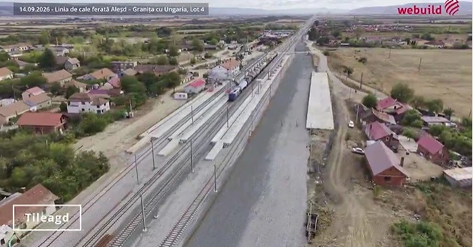 VIDEO Calea ferată Cluj – Oradea: Obiectivul din PNRR, îndeplinit pe lotul de la frontiera cu Ungaria – WeBuild