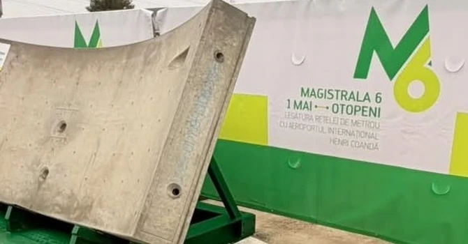 FOTO Metroul de Otopeni: Inelele din beton ale secțiunii nordice, produse în România, la Buzău