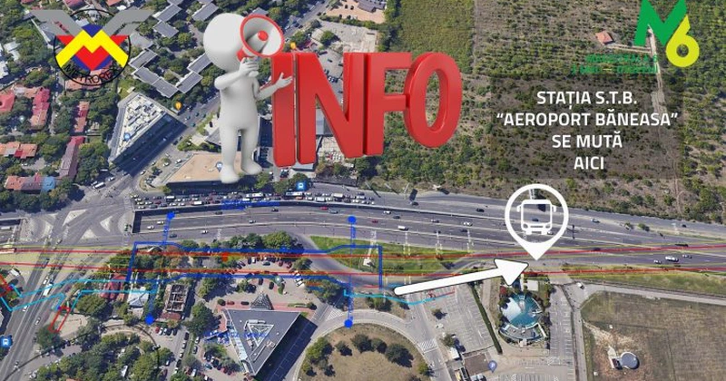 Metroul de Otopeni: Stația STB „Aeroport Băneasa” va fi mutată pentru lucrări la M6 – Metrorex