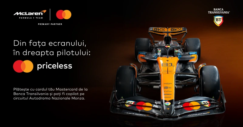 Banca Transilvania și Mastercard te duc la Pirelli Gran Premio D’Italia 2025 alături de Echipa McLaren Formula 1