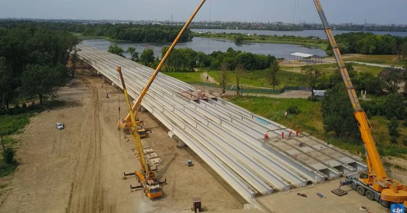 VIDEO Autostrada Bucureștiului A0: UMB, la o nouă demonstrație de forță pe cel mai dificil lot pe care vrea să îl termine în toamnă