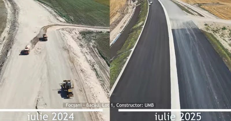 VIDEO Autostrada Moldovei A7: Cum au evoluat lucrările în ultimul an pe loturile rămase de construit