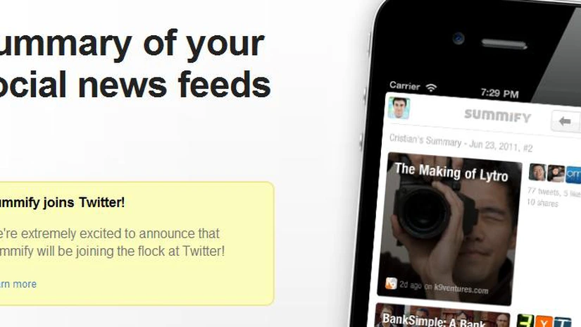 Succes românesc: Twitter a cumpărat startup-ul Summify