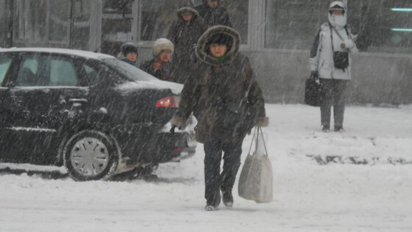 Cod galben de ninsori şi viscol în Bucureşti şi  în 19 judeţe din estul şi sudul ţării până la 20.00