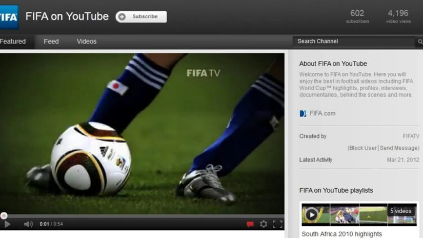 FIFA şi-a făcut canal de YouTube