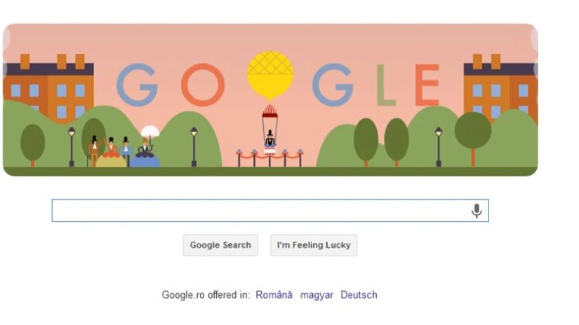 Google sărbătoreşte, marţi, 216 ani de la primul salt cu paraşuta