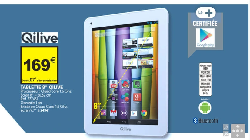 Auchan lansează o marcă proprie de electronice, Qilive. Primul produs: o tabletă