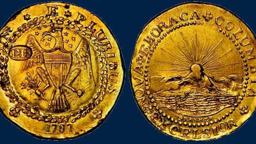 Prima monedă din aur emisă în Statele Unite, vândută la licitaţie cu peste 4,5 milioane de dolari