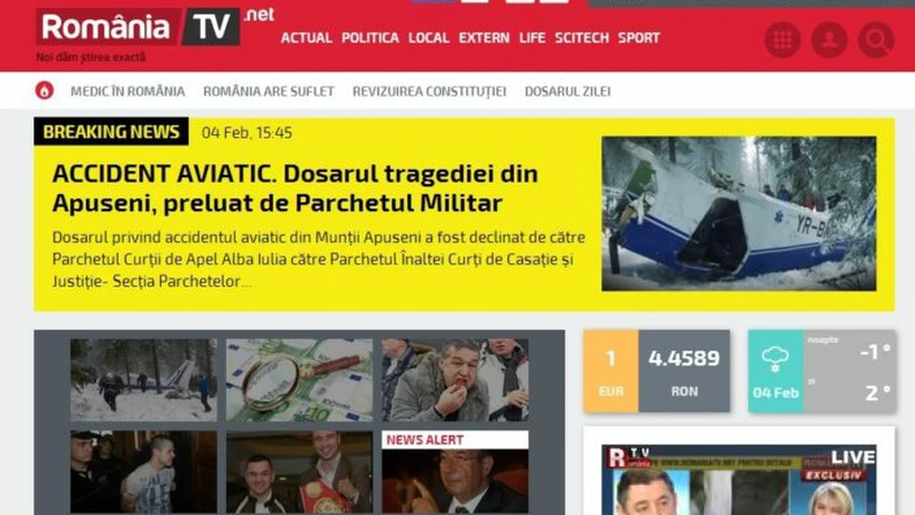 RomaniaTV.net, în top 3 site-uri generale de știri