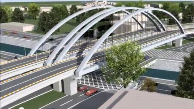 Primul pod al pasajului Mihai Bravu a fost deschis circulaţiei duminică