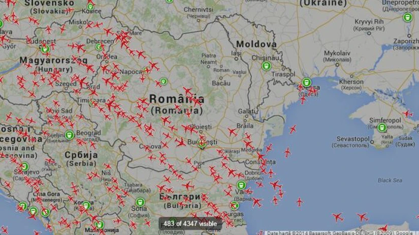 UPDATE Traficul aerian de deasupra României a crescut deja cu 10-15%
