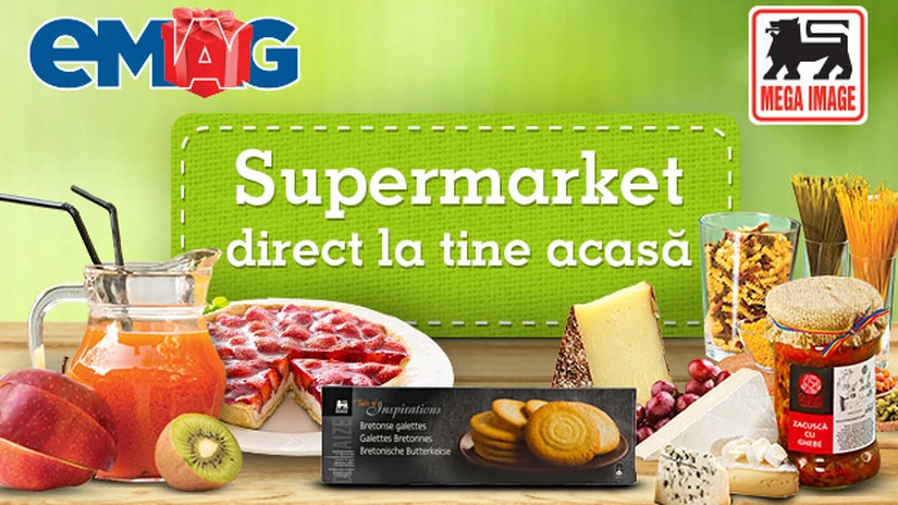 Mega Image livrează cumpărături acasă în 60 de minute, prin platforma online Tazz de la eMag