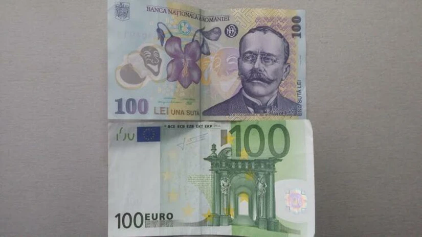 Euro sare la 4,42 lei, la cursul BNR, cel mai mare nivel al ultimelor trei săptămâni