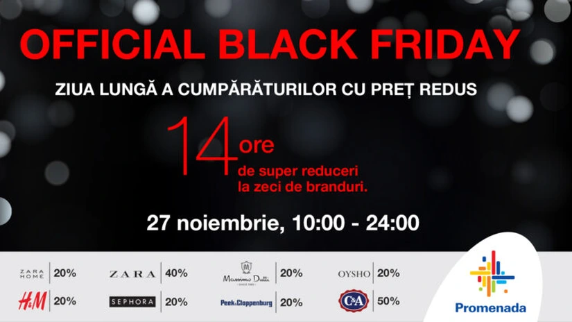 Black Friday 2015. Reduceri de până la 70% la Zara, H&M şi mall-uri