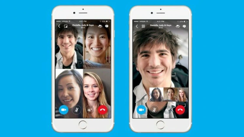 Cu Skype poţi lansa acum apeluri video de grup pe mobil