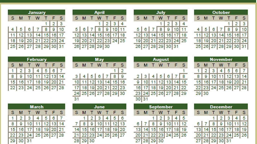 Care sunt zilele libere pentru sărbători publice sau religioase, în 2016